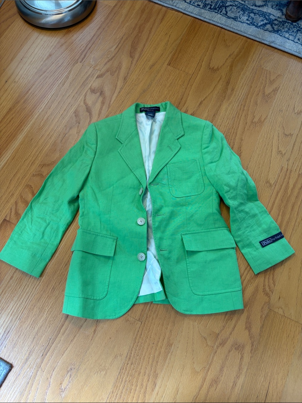 POLO Ralph Lauren Linen Lime Green Suit Blazer Jacket NWT size 8/10